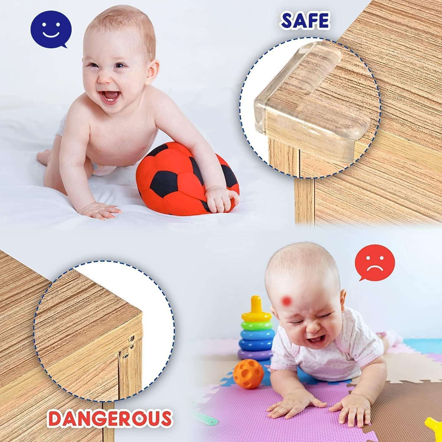 10Pcs Baby Proofing Corner Guards – Clear Silicone, Invisible on Furniture, Soft Bumpers for Tables, Cabinets & Sharp Edges, Easy Peel & Stick, Keeps Crawling Toddlers Safe at Home  Anniv. Sale
