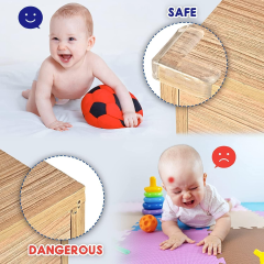 Mamatoto 10Pcs Baby Proofing Corner Guards – Clear Silicone Anti-Collision Bumpers for Tables & Sharp Edges, Invisible & Easy Peel, Keeps Crawling Toddlers Safe & Parents Relieved