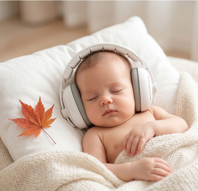 1pcs Baby Ear Protection Headphones for 0-36 Months –  Comfortable Elastic Headband, Protects Hearing & Improves Sleep, Ideal for Flying, Travel & Daily Use,Perfect Baby Shower Gift