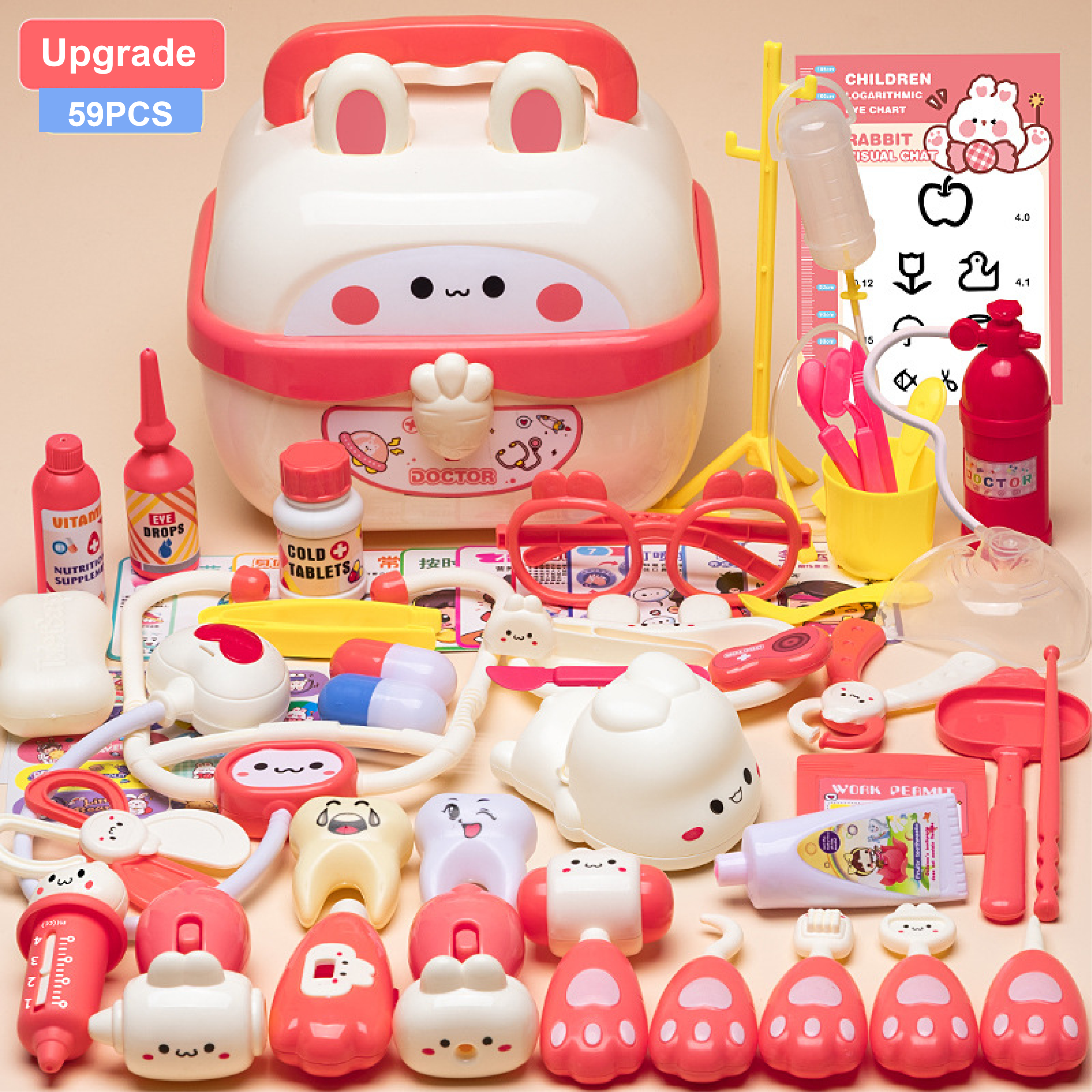 Mamatoto Doctor Role-Play Toy Set for Kids 3+, Interactive Sound & Light Medical Toy Set with Stethoscope, Dental & Eye Tools, Storage Box Option, Educational Pretend Play, Ideal Birthday Gift