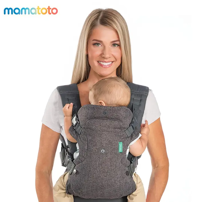 4-in-1 Convertible Baby Carrier – Ergonomic Hands-Free Carrier with Lumbar Support, 4 Carrying Positions for Newborn to Toddler (0-36 Months), Adjustable Fit for All Caregivers, Perfect Registry Gift