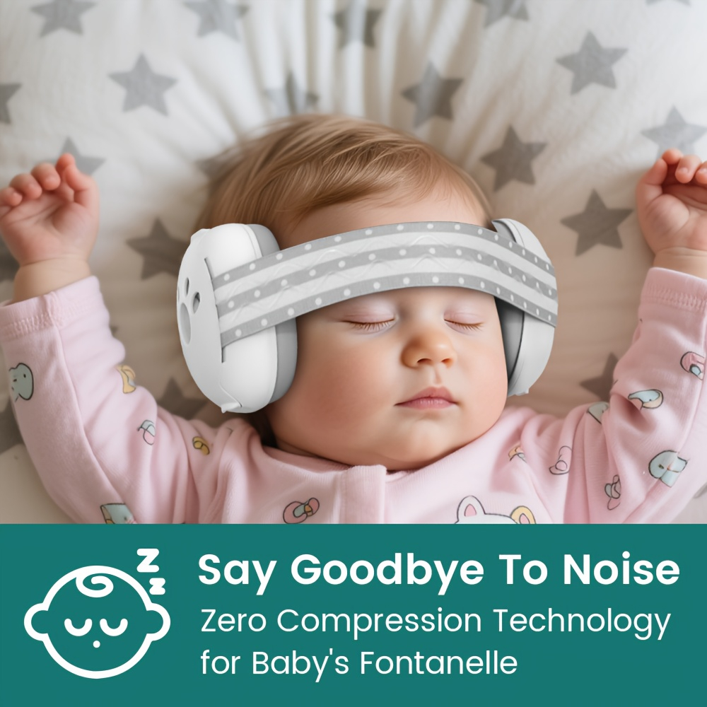1pcs Baby Ear Protection Headphones for 0-36 Months –  Comfortable Elastic Headband, Protects Hearing & Improves Sleep, Ideal for Flying, Travel & Daily Use,Perfect Baby Shower Gift