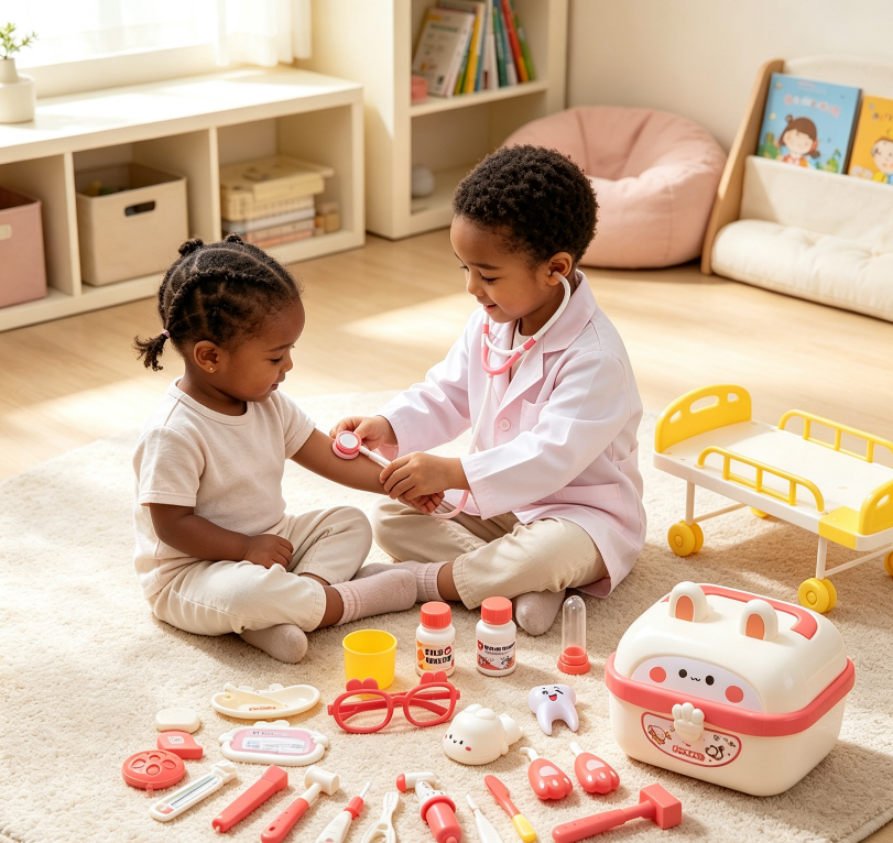 Mamatoto Doctor Role-Play Toy Set for Kids 3+, Interactive Sound & Light Medical Toy Set with Stethoscope, Dental & Eye Tools, Storage Box Option, Educational Pretend Play, Ideal Birthday Gift