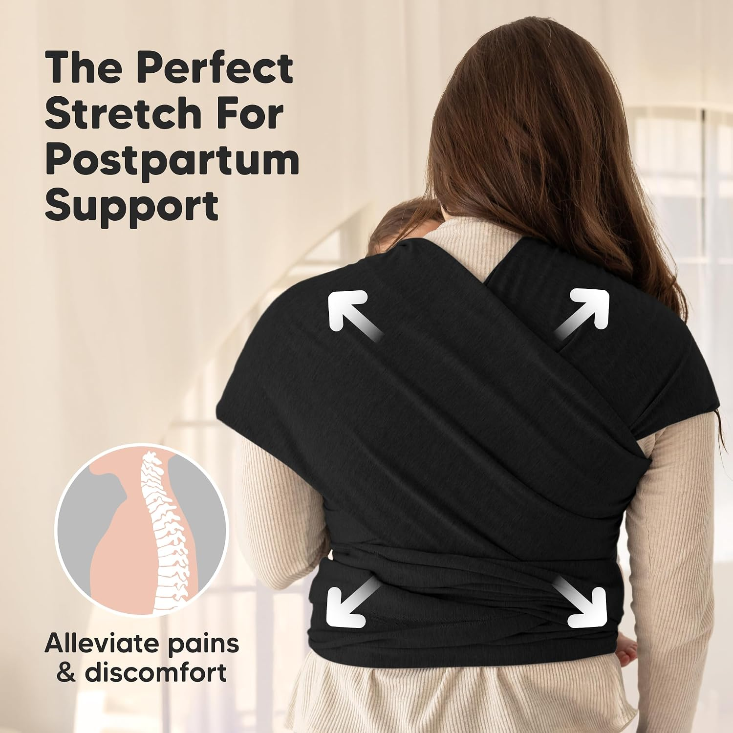 Baby Carrier from Newborn – Soft Lightweight Sling with Pockets & Adjustable Shoulder Strap, Breathable Front Baby Carrier for 1-24 Months, Hands-Free Travel Essential, Perfect Baby Shower Gift