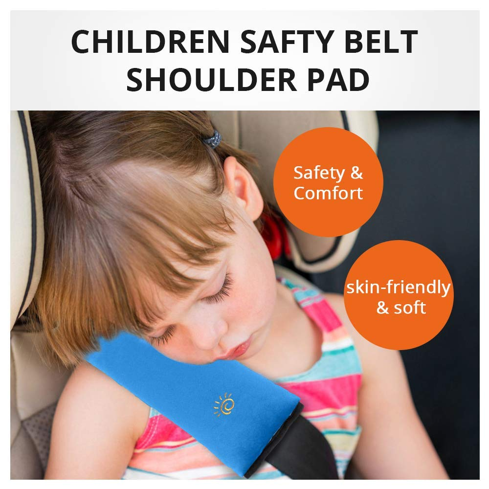 Universal Seat Belt Pillow for Kids – Extra Soft Car Seat Strap Cushion, Head & Neck Support for Baby Toddler, Travel Sleeping Pillow for Car, Ideal for Road Trips & Daily Commute