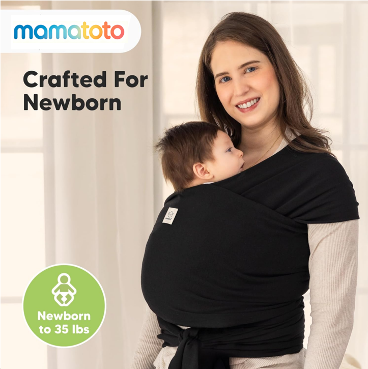 Baby Carrier from Newborn – Soft Lightweight Sling with Pockets & Adjustable Shoulder Strap, Breathable Front Baby Carrier for 1-24 Months, Hands-Free Travel Essential, Perfect Baby Shower Gift