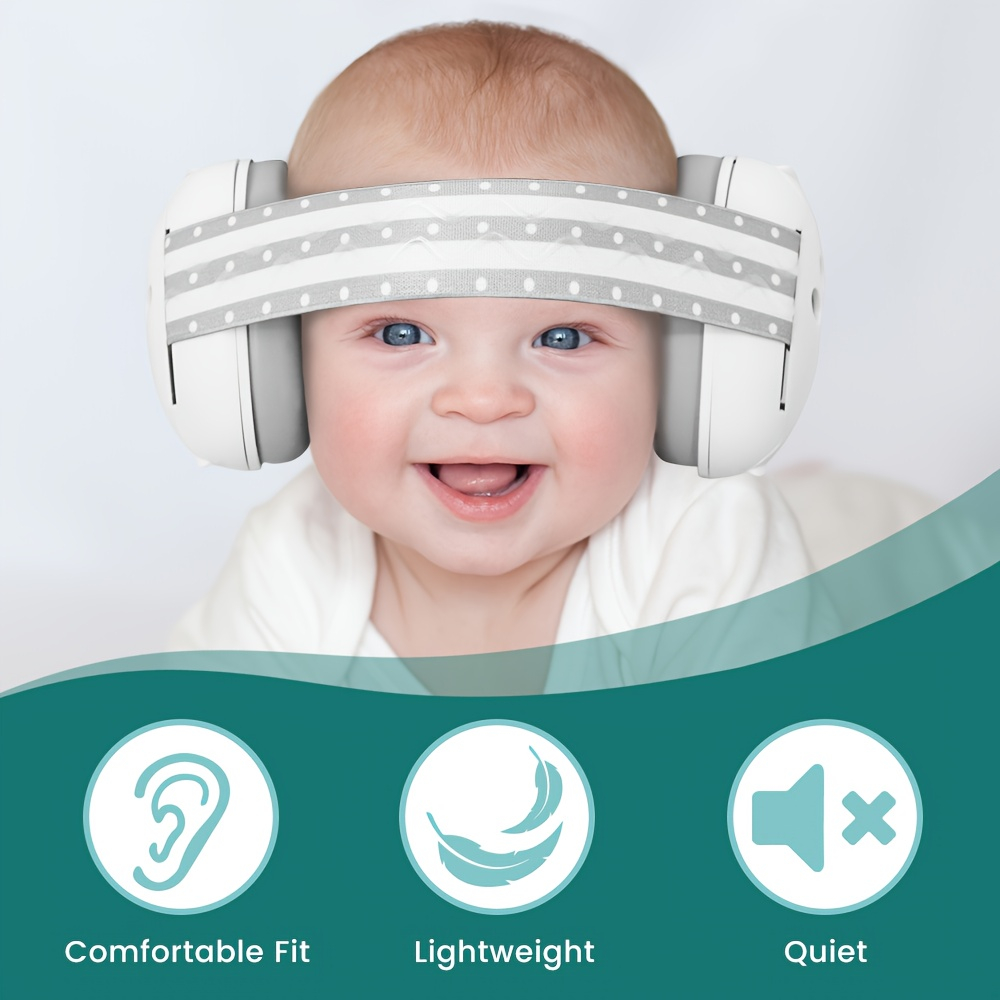 1pcs Baby Ear Protection Headphones for 0-36 Months –  Comfortable Elastic Headband, Protects Hearing & Improves Sleep, Ideal for Flying, Travel & Daily Use,Perfect Baby Shower Gift