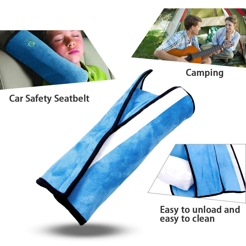 Universal Seat Belt Pillow for Kids – Extra Soft Car Seat Strap Cushion, Head & Neck Support for Baby Toddler, Travel Sleeping Pillow for Car, Ideal for Road Trips & Daily Commute
