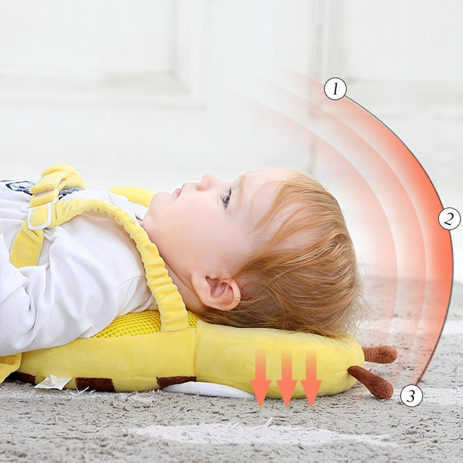 Mamatoto Cute Animal-Shaped Baby Head Protection Backpack for 6-36 Months – Soft Plush Anti-Fall Cushion for Toddlers Learning to Walk, Adjustable Safety Pillow, Breathable, Ideal Gift for Infants