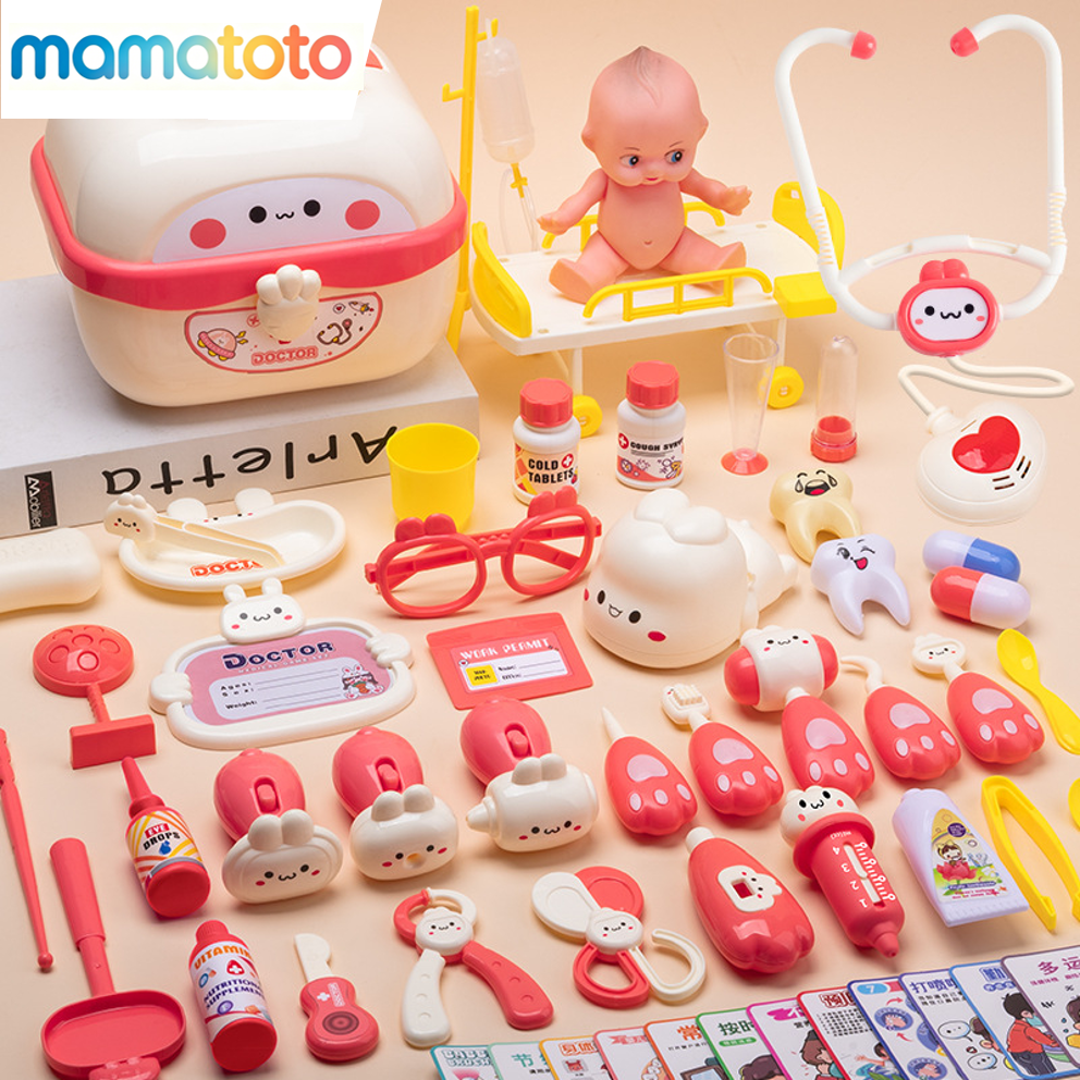 Mamatoto Doctor Role-Play Toy Set for Kids 3+, Interactive Sound & Light Medical Toy Set with Stethoscope, Dental & Eye Tools, Storage Box Option, Educational Pretend Play, Ideal Birthday Gift