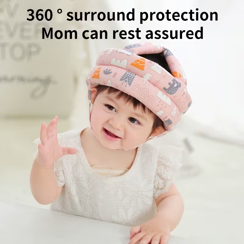 Baby Head Protector for 6-24 Months – 360° Soft Safety Helmet, Breathable & Adjustable Anti-Fall Hat, Prevents Bumped Heads, Keeps Toddlers Safe While Crawling & Walking