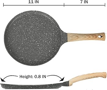 High Quality 28cm Granite Chapati Pan Non Stick Flat Pan Durable Stone Coated Roti Maker Skillet Induction Compatible Even Heat Distribution Cookware for Home Kitchen Daily Use