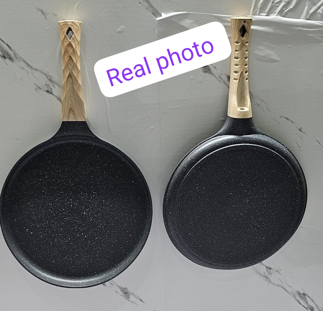High Quality 28cm Granite Chapati Pan Non Stick Flat Pan Durable Stone Coated Roti Maker Skillet Induction Compatible Even Heat Distribution Cookware for Home Kitchen Daily Use