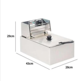 Macro  6L SINGLE electric deep fryer STAINLESS STEEL TANK Energy Efficient Double Electric Chips / Chicken / MANDAZIS Deep Fryer Machine