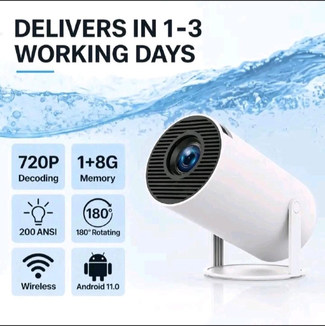 HY300 Portable Smart mini 4K HD Portable Projector Android 11 with Bluetooth, WiFi,HDMI,Netflix, Google App,Screen Mirrori