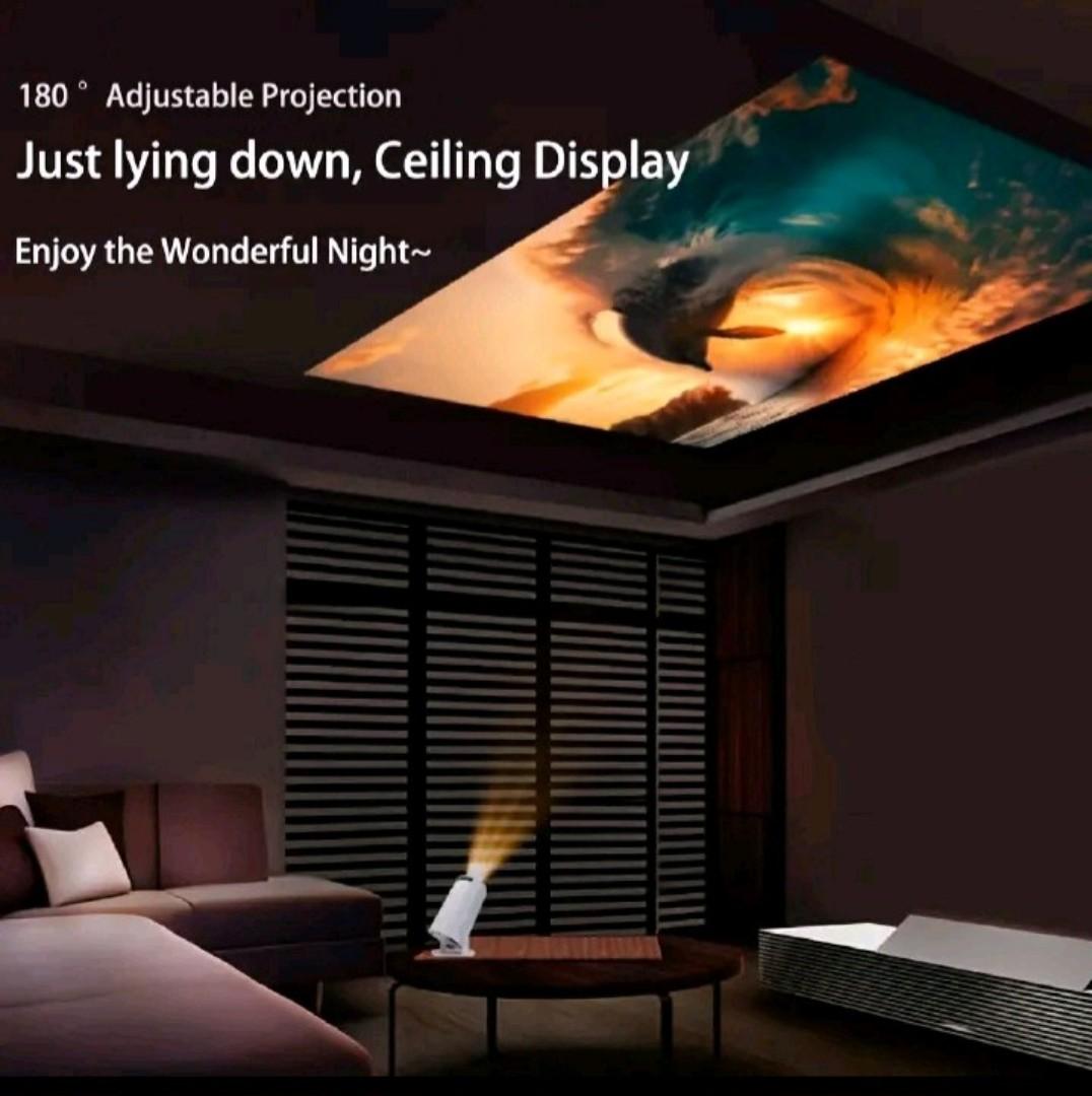 HY300 Portable Smart mini 4K HD Portable Projector Android 11 with Bluetooth, WiFi,HDMI,Netflix, Google App,Screen Mirrori