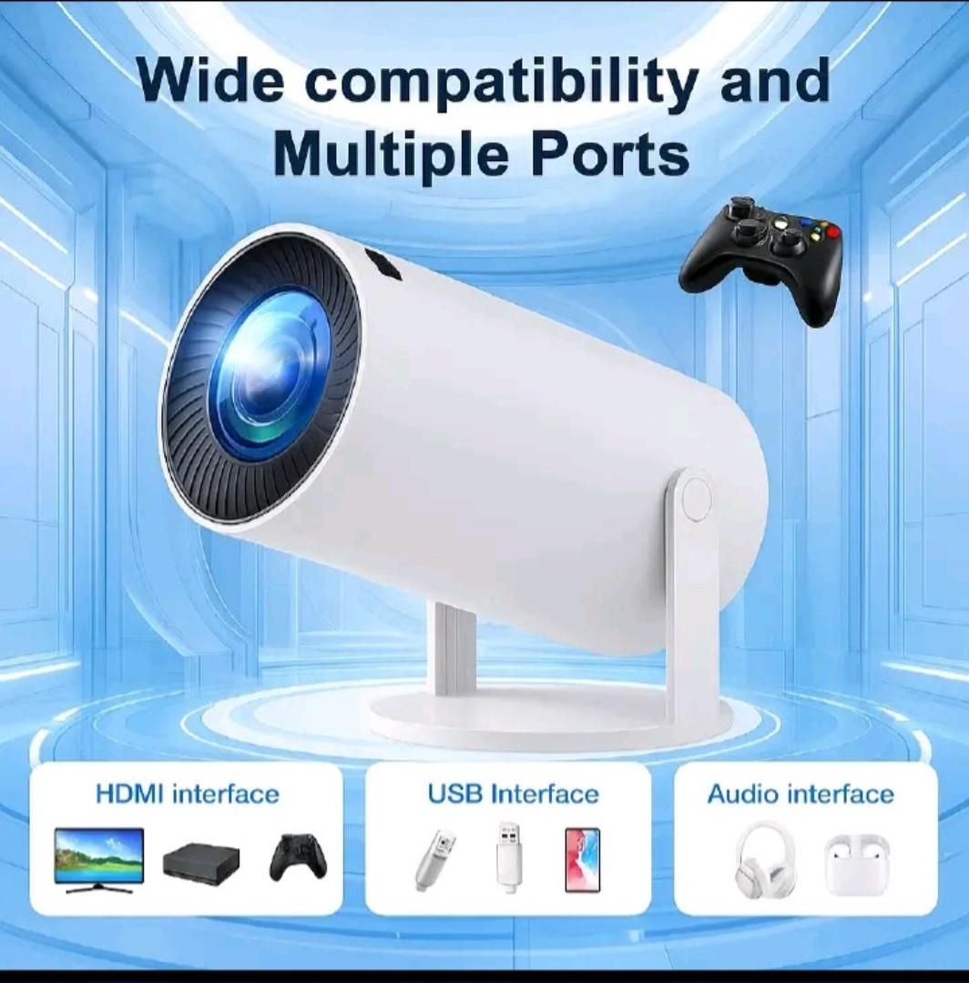 HY300 Portable Smart mini 4K HD Portable Projector Android 11 with Bluetooth, WiFi,HDMI,Netflix, Google App,Screen Mirrori