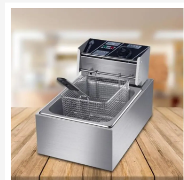 Macro  6L SINGLE electric deep fryer STAINLESS STEEL TANK Energy Efficient Double Electric Chips / Chicken / MANDAZIS Deep Fryer Machine