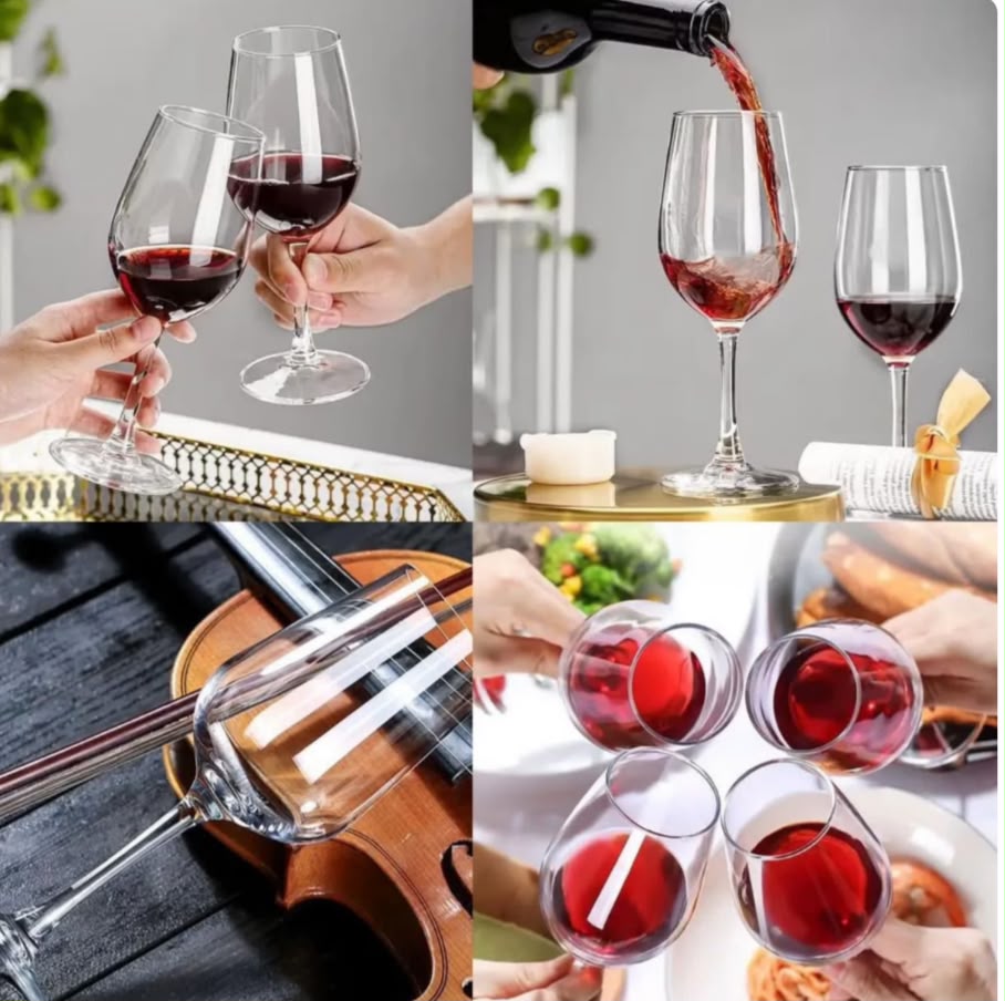 Nice One Set of 6pcs 320ml High Quality Classy Wine, Whiskey, Water Glasses set.Perfect for red or white wine
Ultra-thin, light weight for wine tasting
Lead-free
Dishwasher-safe for easy cleaning
Eleg