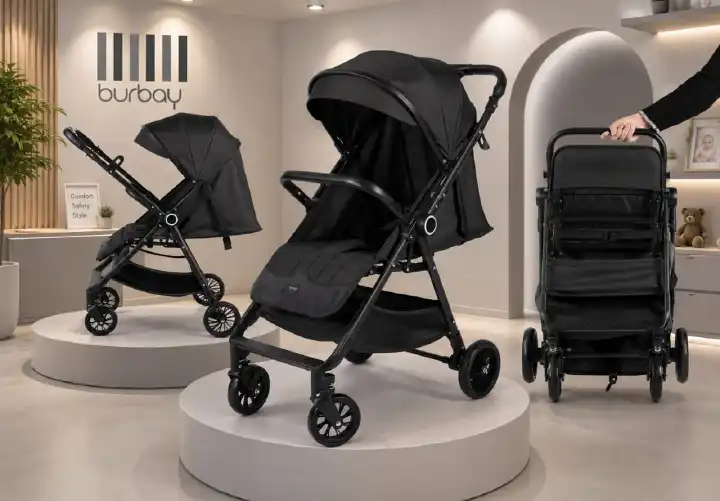 Lightweight Cabin Stroller Foldable Baby Travel Pushchair Up to 25KG Compact Design Comfortable Seat Easy Carrying for Travel Trips and Daily Use