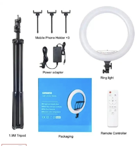 10-Inch and 12 inch Ring Light, 3 Lighting Modes, Dimmable Ring Light for Photography, Makeup and Content Creation - with Phone Holder and 2.1m Adjustable Tripod Stand.