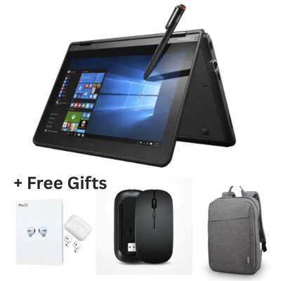 Lenovo ThinkPad Yoga 11e Touchscreen Intel Core i5 7th Gen 8GB RAM 256GB SSD x360 MS Office Installed EX UK with a Stylus pen + FREE EARPODS +FREE BAG+WIRELESS RECHARGEABLE MOUSE