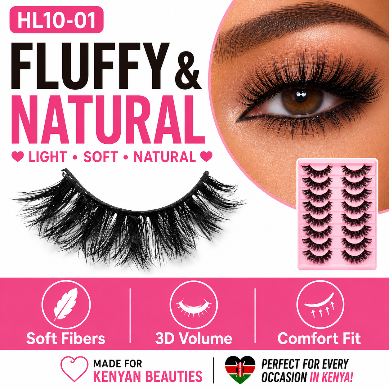 Fox Eye Glue-On Lashes 3D Volumized Curly Look  Hard Band for Stage & Daily Wear  Easy to Apply & Reusable Long-Lasting All Day Ideal for African Women Makeup  lashes,cluster lash set