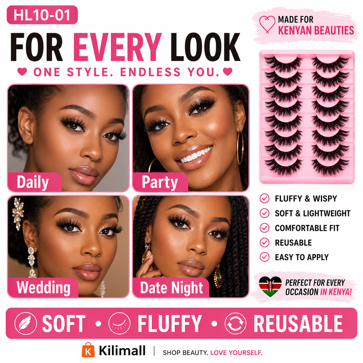 Fox Eye Glue-On Lashes 3D Volumized Curly Look  Hard Band for Stage & Daily Wear  Easy to Apply & Reusable Long-Lasting All Day Ideal for African Women Makeup  lashes,cluster lash set