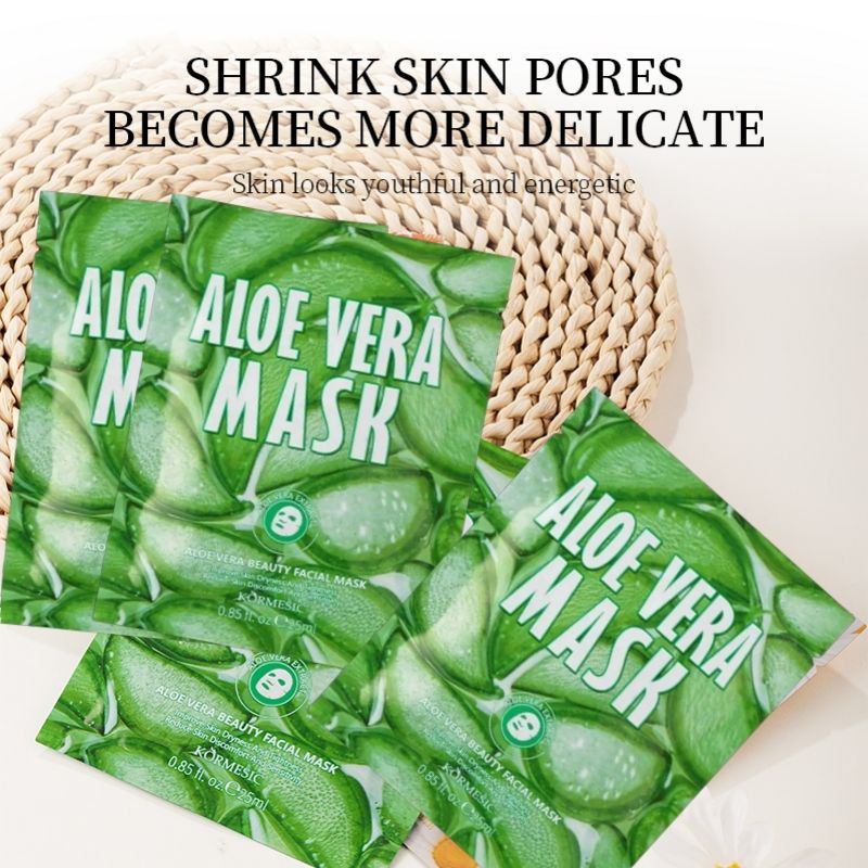 KORMESIC Natural Aloe Vera Face Mask Natural Extract Deep Hydration Moisturizing Whitening Cooling Soothes Sunburn Redness Calms Irritation Sunburn Relief Repair Dry Skin Fast Absorbing After Sun Care