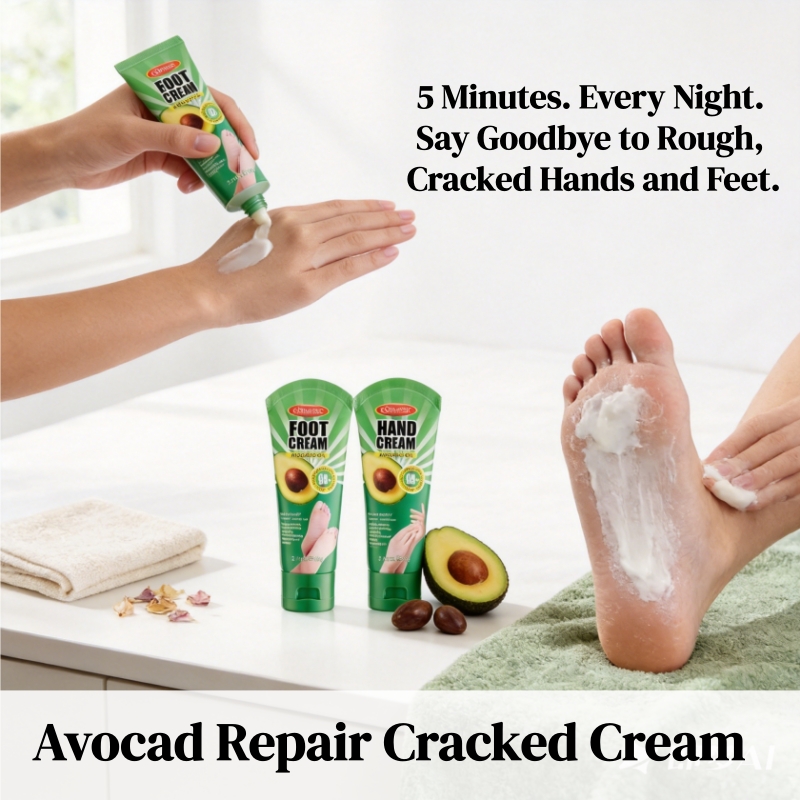 KORMESIC Avocad Hand Foot Chapped Cream Repair Cracked Heels Dry Cracked Feet Rescue Foot Cracks Split Heels Hard Skin & Cracks Heel Fissures Plantar Rhagades Painless Deep Skin Fissures Moisturizer
