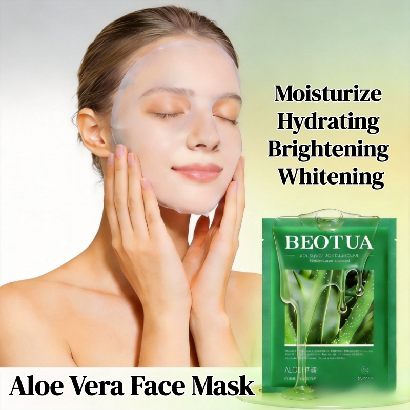 BEOTUA  Aloe Vera Face Mask - Skin Care Set Natural Plants - Moisturize Hydrating Brightening Whitening Acne Treatment | Firming Anti-wrinkle Deeply Nourish Smooth Anti-dark Repair Skin