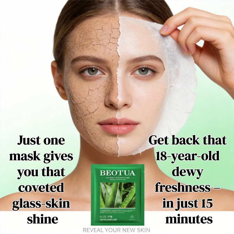 BEOTUA  Aloe Vera Face Mask - Skin Care Set Natural Plants - Moisturize Hydrating Brightening Whitening Acne Treatment | Firming Anti-wrinkle Deeply Nourish Smooth Anti-dark Repair Skin