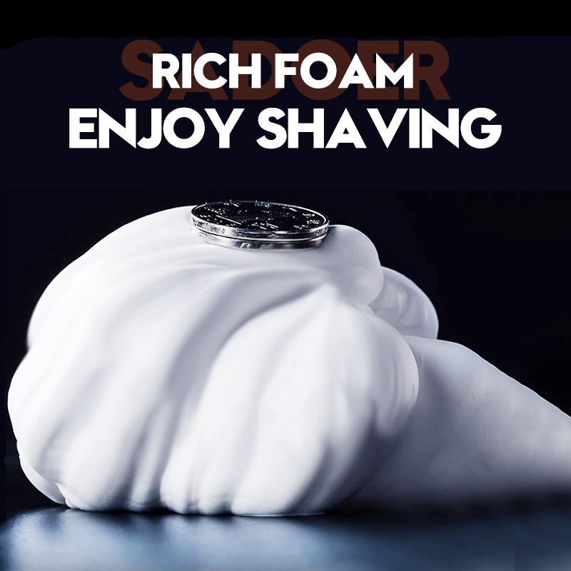 SADOER Man Shaving Mousse Men Shaving Cream Shaving Foam Shave Gel Shaving Lotion Beard Shave Cream Smooth Shave Razor Bump Prevention Anti-Irritation Soothing Close Shave Softens Beard 60ml
