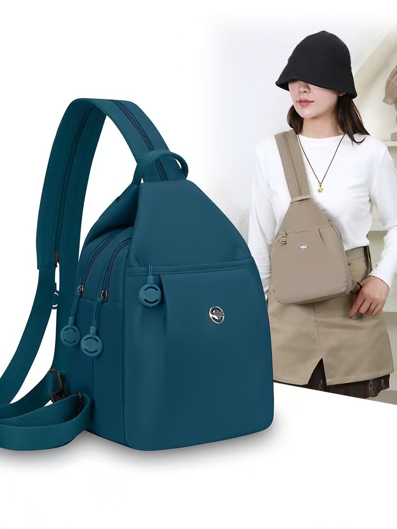Versatile And Fashionable New Multi-Functional Simple Women's Bag Multi-Layer Stylish Double-Shoulder Bag Cross-Body Lightweight Travel And Casual Bag