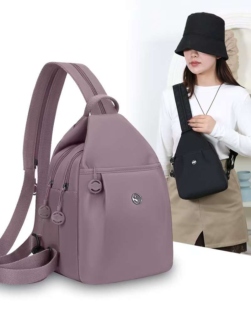 Versatile And Fashionable New Multi-Functional Simple Women's Bag Multi-Layer Stylish Double-Shoulder Bag Cross-Body Lightweight Travel And Casual Bag