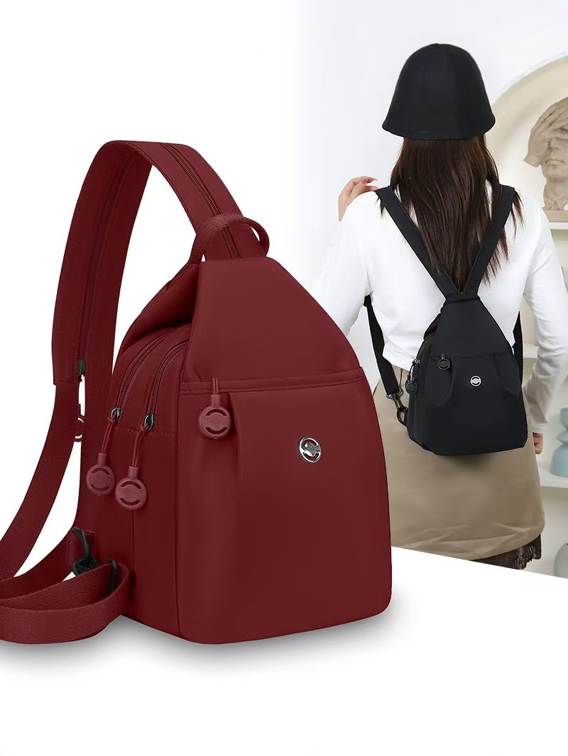 Versatile And Fashionable New Multi-Functional Simple Women's Bag Multi-Layer Stylish Double-Shoulder Bag Cross-Body Lightweight Travel And Casual Bag