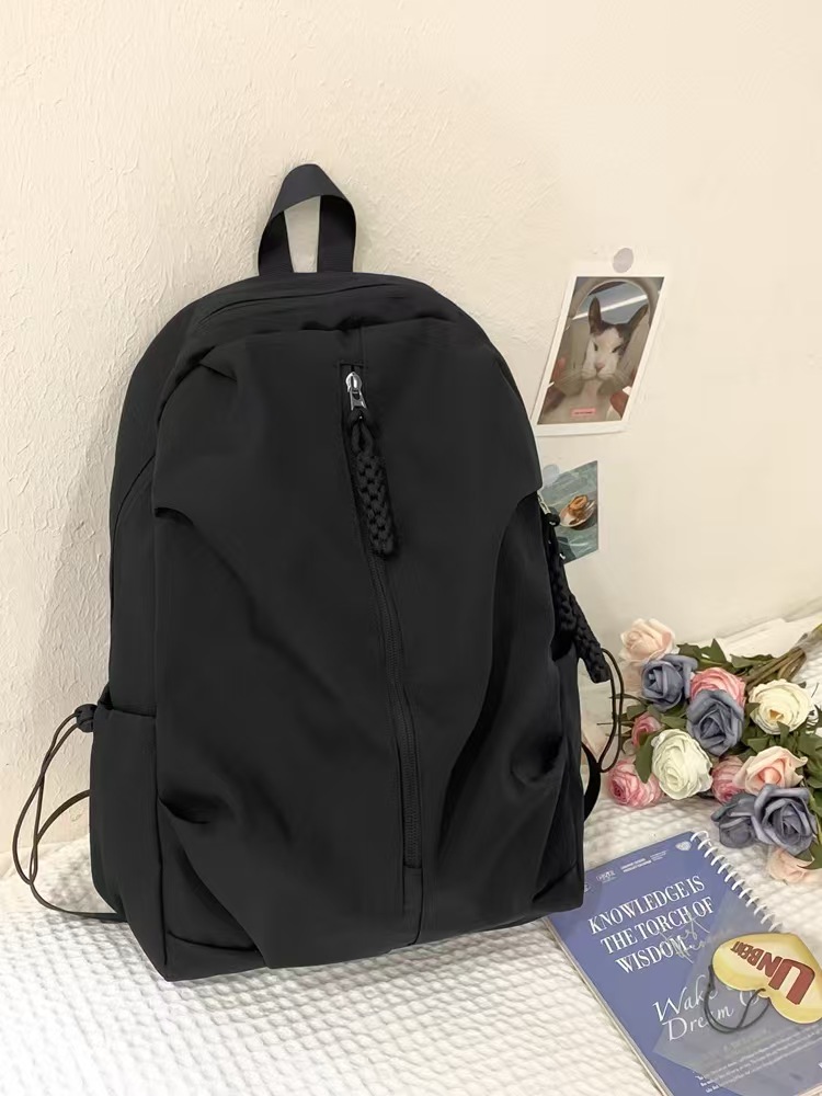 Fashionable Large-Capacity Schoolbag For Boys And Girls High School Students Simple And Casual Sports Backpack Travel Backpack With Dual Shoulder Straps