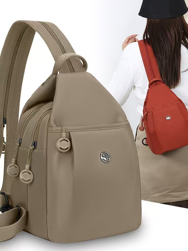Versatile And Fashionable New Multi-Functional Simple Women's Bag Multi-Layer Stylish Double-Shoulder Bag Cross-Body Lightweight Travel And Casual Bag