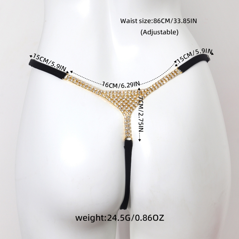 New Arrival Fashion Rhinestone Decor Ladies Briefs Stylish T-Back Design Seamless Underwear Elegant Sparkling Diamond Trim Intimate Bottoms for Daily Casual Wear