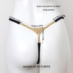 New Arrival Fashion Rhinestone Decor Ladies Briefs Stylish T-Back Design Seamless Underwear Elegant Sparkling Diamond Trim Intimate Bottoms for Daily Casual Wear