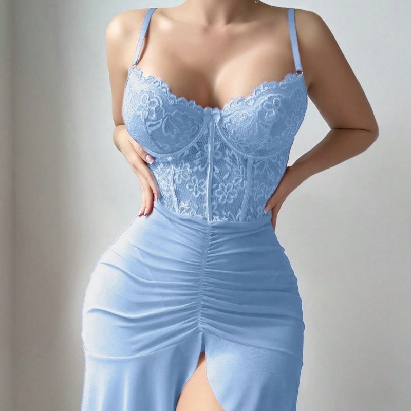 Plus Size Women Camisole Slip Dress Oversize Loose Casual Homewear Pajamas Elegant Sexy Intimate Sleepwear for Girls Made of Soft and Skin-Friendly Comfortable Fabric