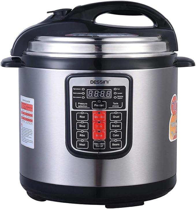 ESSENTIAL 6Ltrs  Dessini Electric Pressure Cooker lectric Pressure Cooker, Pot Mini 7-in-1 Sterilizer, Slow Cooker, Rice Cooker, Steamer, Saute, Yogurt Maker, and Warmer,  One-Touch Program