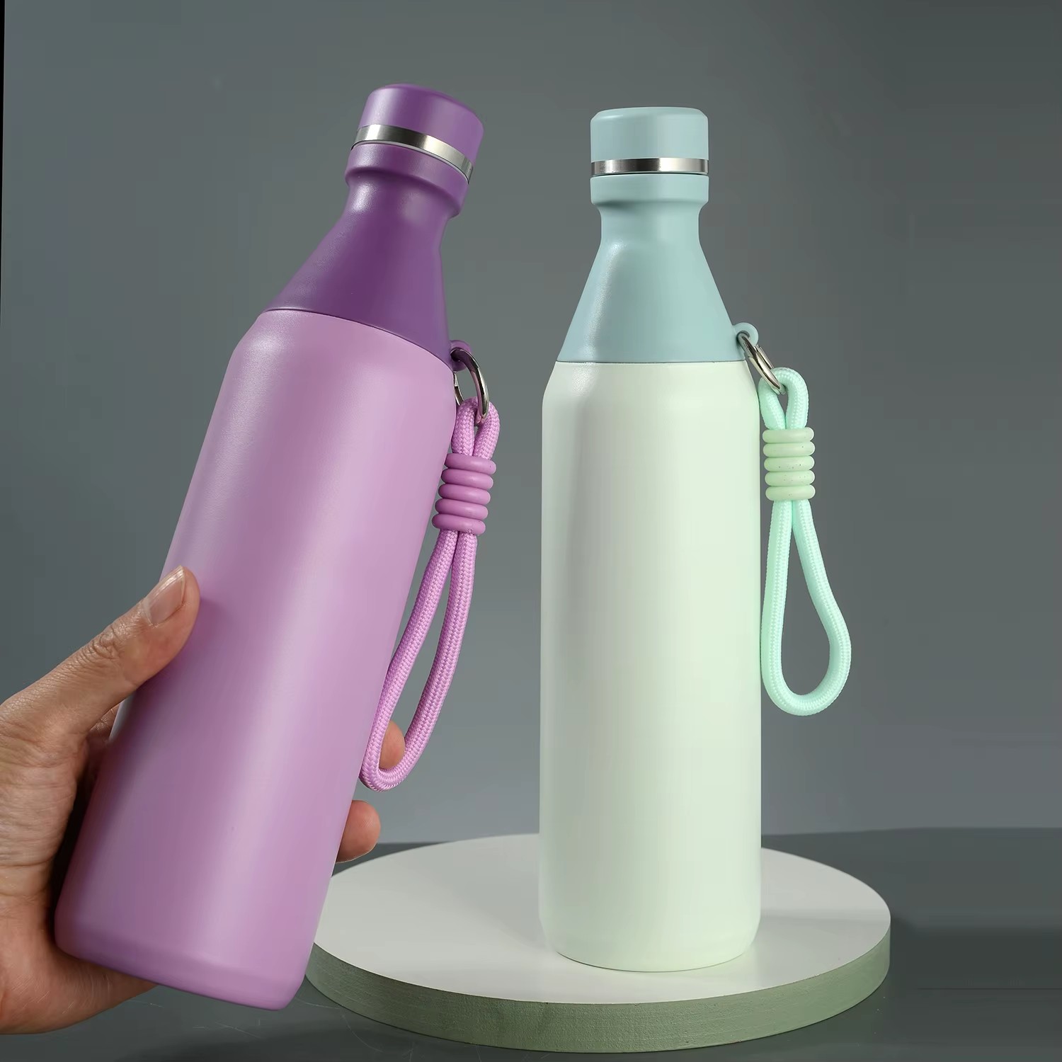 Bowling Ball-Shaped 304 Stainless Steel Insulated Water Bottle: Removable Inner 500ml Double-Wall Vacuum Outdoor Portable Sports Hot Cold Travel Gym School Fun Hydration Gift.