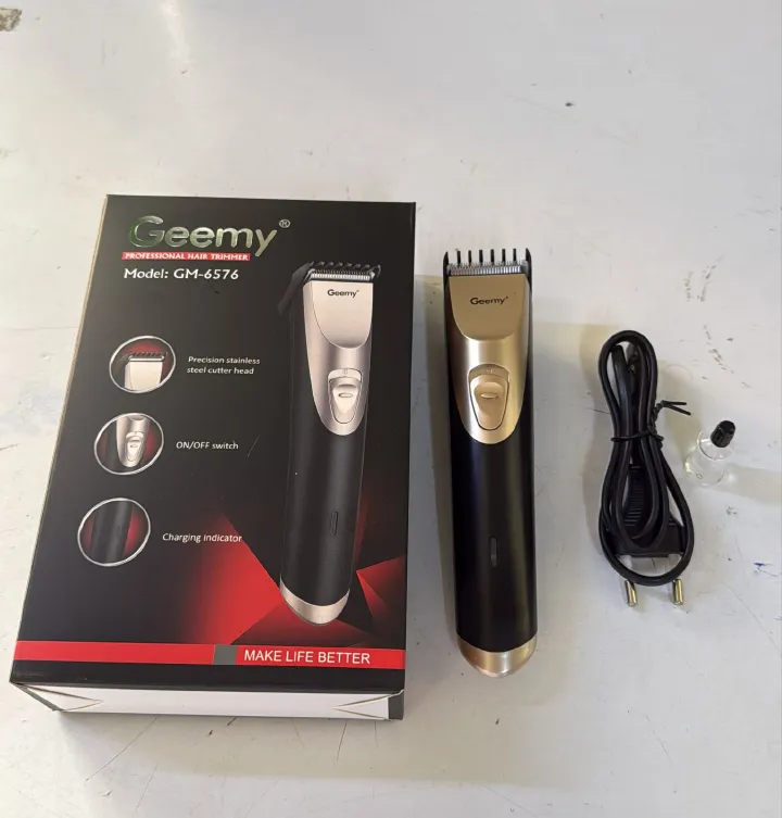 Professional Hair Shaver or Trimmer: Cordless Rechargeable Precision Stainless Steel Cutter Head Black Gold Design 45-60 Min Runtime ON/OFF Switch Men's Grooming Maintenance Oil Kit Gift.