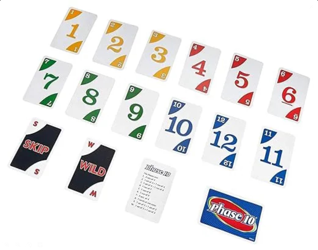 Phase 10 Card Game – Fun & Challenging Rummy-Style Sequence Game, Multicolor Family Card Game for Kids, Teens & Adults, 2–6 Players, Ages 7+, Strategic Phase Completion Party & Family Game Night Enter