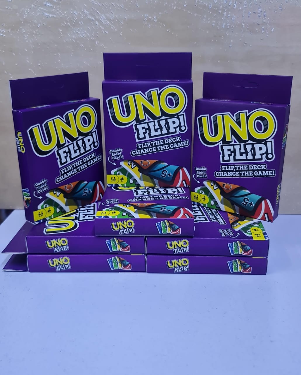 UNO FLIP Card Game Double-Sided Light Dark Deck Flip Action Draw Five Skip Everyone Wild Draw Color Harsher Penalties Classic Twist Family Fun for Ages 7+.Classic Twist Family Fun for Ages