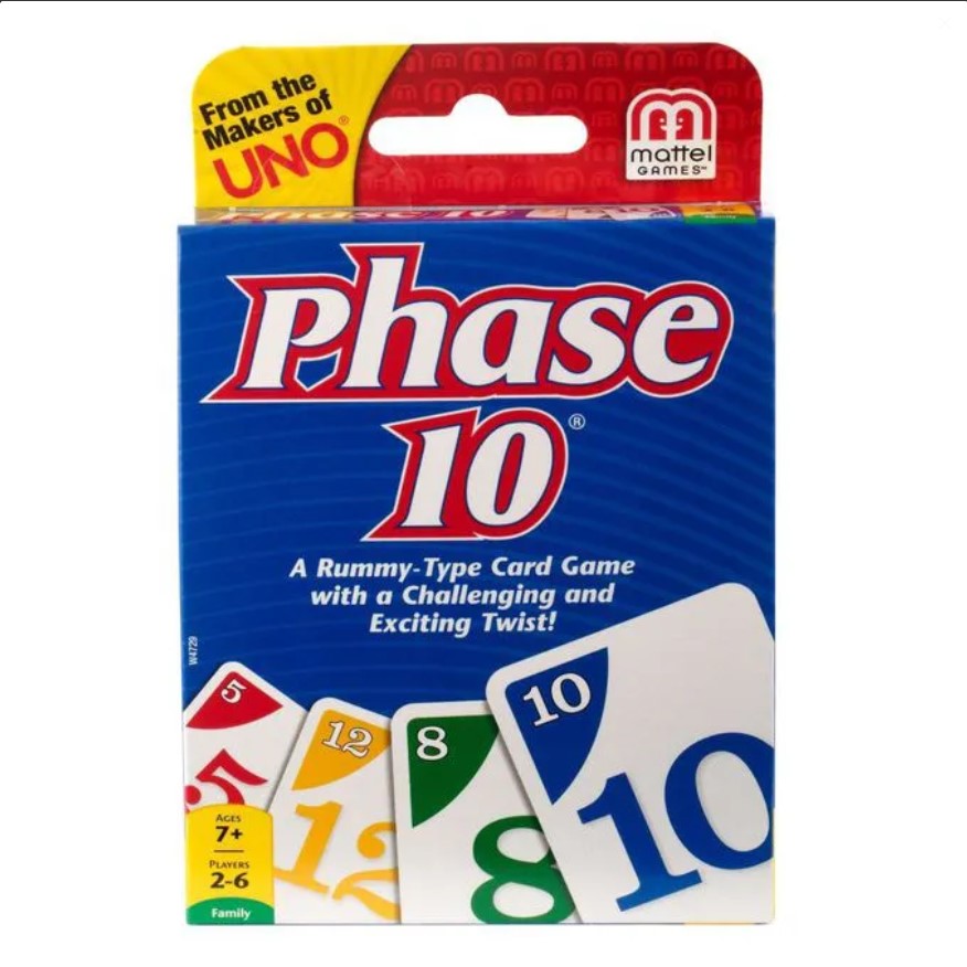 Phase 10 Card Game – Fun & Challenging Rummy-Style Sequence Game, Multicolor Family Card Game for Kids, Teens & Adults, 2–6 Players, Ages 7+, Strategic Phase Completion Party & Family Game Night Enter