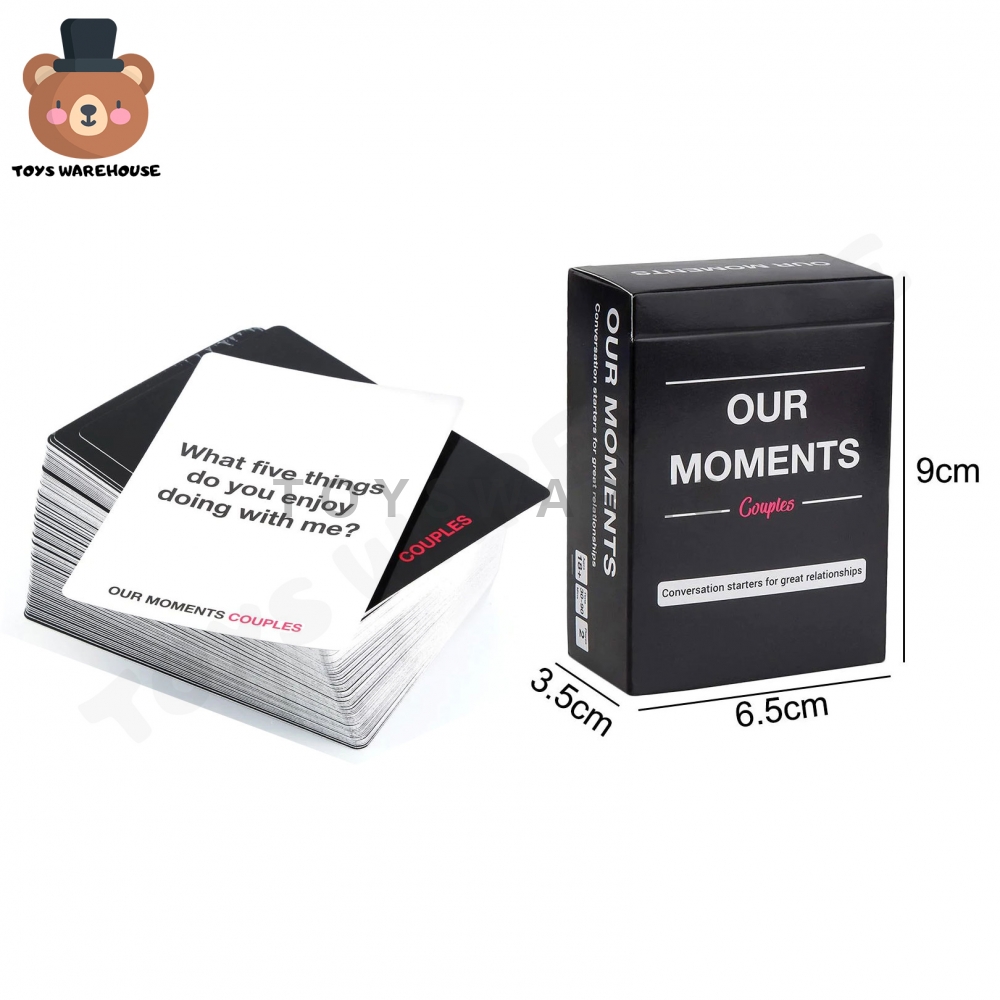 Our Moments Couples Conversation Starter Card Game Romantic Relationship Building Deck for Couples with Thought Provoking Questions for Deeper Connection and Communication