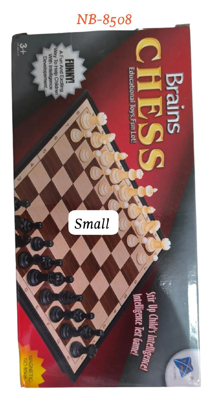 Brains Chess Educational Magnetic Board Game – Small Size Foldable Travel Chess Set for Kids & Adults Intelligence Development Strategy Game