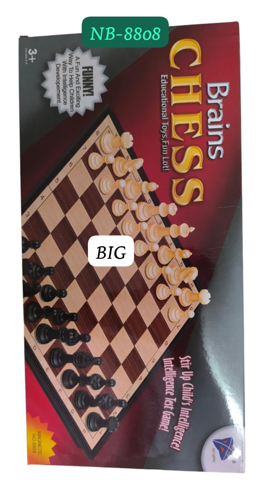 Brains Chess Educational Magnetic Board Game –BIG Size Foldable Travel Chess Set for Kids & Adults Intelligence Development Strategy Game